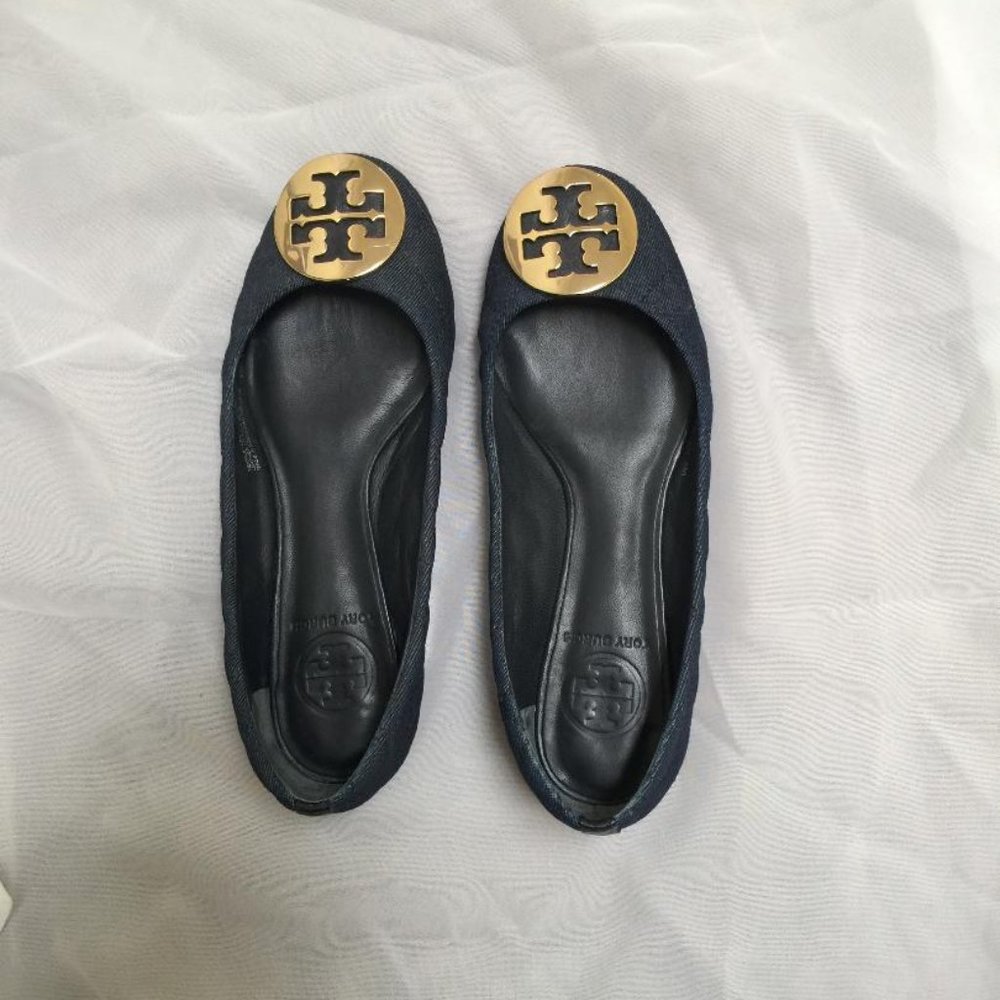 Tory Burch - Denim Quainn Ballet Flat-Quilted